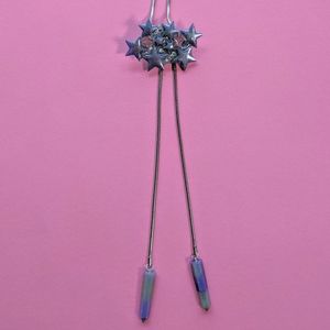 ⭐Holographic Lilac Celeste Bolo Tie w/ Crystals ⭐